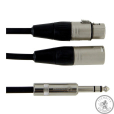 Акустичний кабель Alpha Audio Pro Line 190.735. 1x 6.3 mm Стереоджек - 1x XLR(m) & 1x XLR (f) (3м)