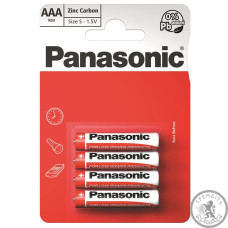 Батарейка Panasonic RED ZINK угольно-цинковая AAA(R3) блистер, 4 шт. Батарейка Panasonic RED ZINK угольно-цинковая AAA(R3) блистер, 4 шт.