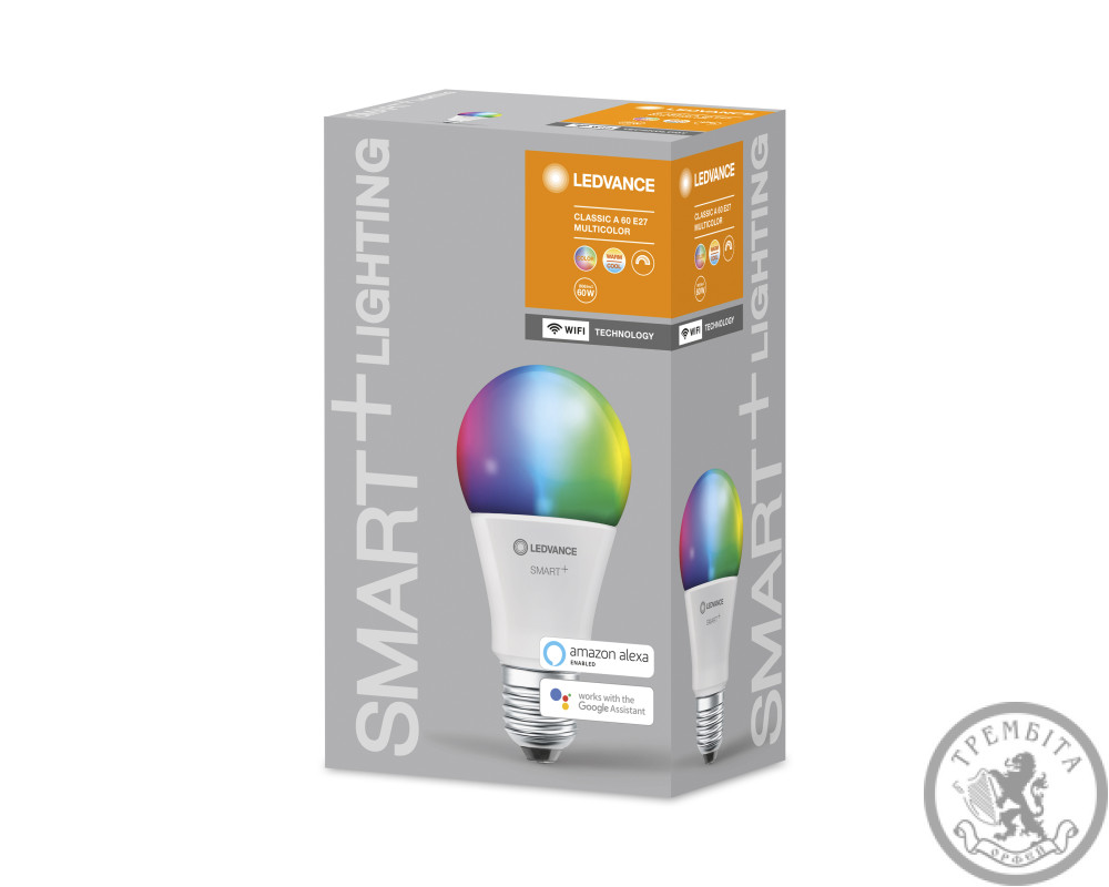 Лампа світлодіодна LEDVANCE SMART+ Classic A 60 E27 MULTICOLOR 9W (806Lm) 2700-6500K WiFi дим-а