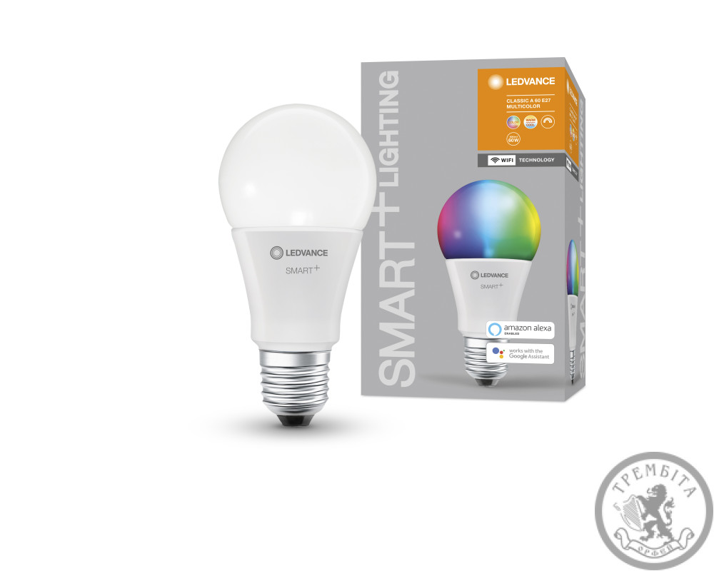 Лампа світлодіодна LEDVANCE SMART+ Classic A 60 E27 MULTICOLOR 9W (806Lm) 2700-6500K WiFi дим-а
