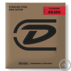 Струни DUNLOP DBFS45105 STAINLESS STEEL FLATWOUND BASS STRINGS 45-105
