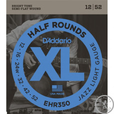 Струны для электрогитары D’ADDARIO EHR350 XL HALF ROUNDS JAZZ LIGHT (12-52) Струны для электрогитары D’ADDARIO EHR350 XL HALF ROUNDS JAZZ LIGHT (12-52)