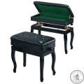 Банкетка MAXTONE PBC31B1C черная, изогнутые ножки