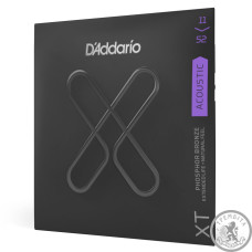 Струны для акустической гитары D`ADDARIO XTAPB1152 XT Phosphor Bronze Custom Light 11-52
