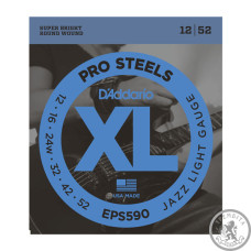 Струни для електрогітари D`ADDARIO EPS590 XL PRO STEELS JAZZ LIGHT 12-52 Струни для електрогітари D`ADDARIO EPS590 XL PRO STEELS JAZZ LIGHT 12-52