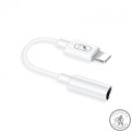 Перехідник AUX SkyDolphin AU02 Lightning to 3.5 mm Jack білий