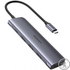 USB-хаб UGREEN CM136 5-in-1 USB Type-C to HDMI + 3xUSB 3.0 + PD