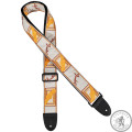 Ремінь для гітари FENDER 2 MONOGRAMMED WHITE / BROWN / YELLOW STRAP