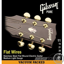 Струны для электрогитары, Gibson FLATWIRES STAINLESS STEEL FLATWOUND Струны для электрогитары, Gibson FLATWIRES STAINLESS STEEL FLATWOUND