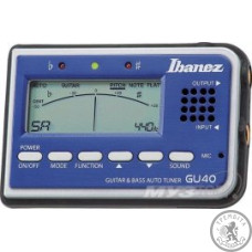 Тюнер для электро- и бас гитары, IBANEZ GU40 TUNER BLUE Тюнер для электро- и бас гитары, IBANEZ GU40 TUNER BLUE