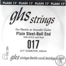 Струна для акустической гитары GHS, 017 SINGLE PLAIN BALLEND, Струна для акустической гитары GHS, 017 SINGLE PLAIN BALLEND,