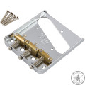 Бридж FENDER 3-SADDLE AMERICAN VINTAGE TELECASTER BRIDGE ASSEMBLY WITH BRASS SADDLES CHROME