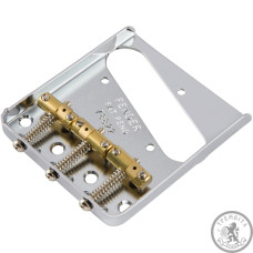 Бридж FENDER BRIDGE ASSEMBLY FOR AMERICAN VINTAGE HOT ROD TELECASTER WITH COMPENSATED BRASS SADDLES NICKEL