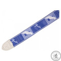 Ремень для гитары FENDER 2" MONOGRAMMED STRAP LAKE PLACID BLUE