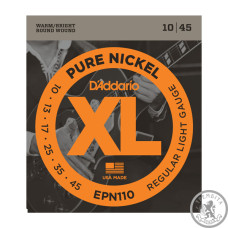 Струни для електрогітари D`ADDARIO EPN110 XL PURE NICKEL REGULAR LIGHT 10-45 Струни для електрогітари D`ADDARIO EPN110 XL PURE NICKEL REGULAR LIGHT 10-45