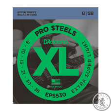 Струни для електрогітари D`ADDARIO EPS530 XL PRO STEELS EXTRA SUPER LIGHT 08-38 Струни для електрогітари D`ADDARIO EPS530 XL PRO STEELS EXTRA SUPER LIGHT 08-38