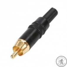 З’єднувач штиревий PROEL MRCA25BK RCA, металевий, з чорною смужкою, чорного кольору З’єднувач штиревий PROEL MRCA25BK RCA, металевий, з чорною смужкою, чорного кольору