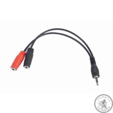 Разветвитель 3,5 Штекер 4 pin - 2 * 3,5Cablexpert CCA-417 гнездо с наушники, микрофон Разветвитель 3,5 Штекер 4 pin - 2 * 3,5Cablexpert CCA-417 гнездо с наушники, микрофон