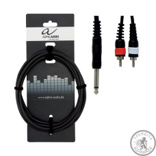 Кабель Alpha Audio 1stereo jack / 2 RCA (тюльпан 3м) Кабель Alpha Audio 1stereo jack / 2 RCA (тюльпан 3м)