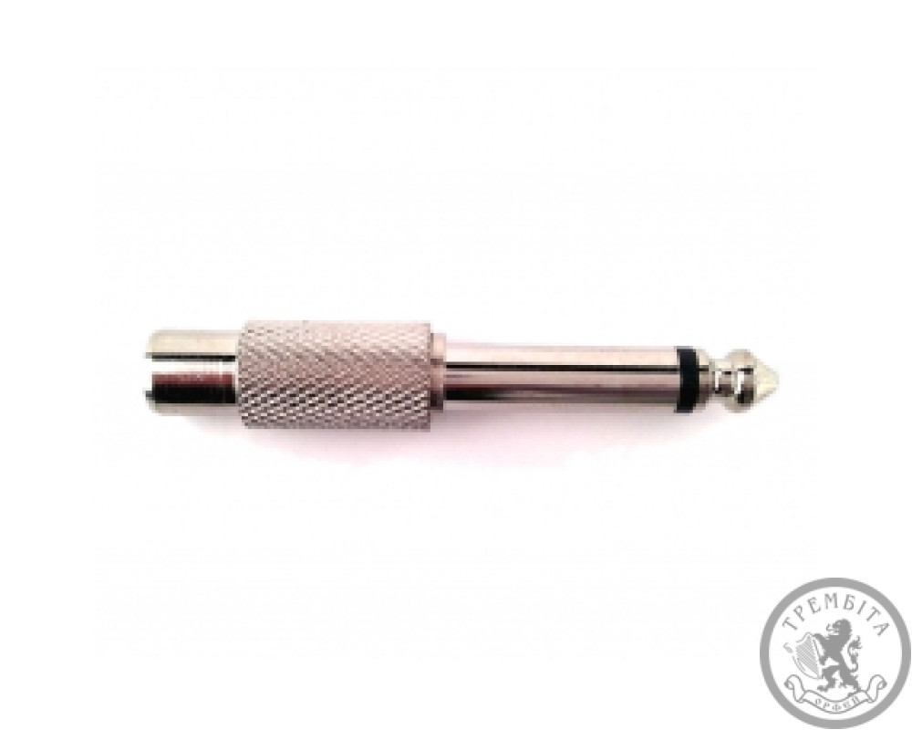 Переходник PROEL AT190M RCA гнездо - моноджек 6,3мм, металлический.