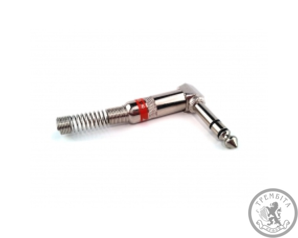 Разъем PROEL S240S стереоджек 6,3мм, хромированный, угловой.