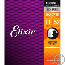 Струны для акустической гитары Elixir 11-52 AC NW CL 11-52 Струны для акустической гитары Elixir 11-52 AC NW CL 11-52