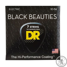 Струни для електрогітари DR BKE-7-10 BLACK BEAUTIES ELECTRIC - MEDIUM 7-STRING (10-56)