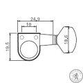 Колки для электрогитары PAXPHIL J-807 6-in line CR