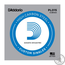 Струна D’ADDARIO PL015 Plain Steel Струна D’ADDARIO PL015 Plain Steel