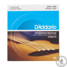 Струны для акустической бас-гитары D’ADDARIO EPBB170 ACOUSTIC BASS PHOSPHOR BRONZE LIGHT 4-STRING (45-100)