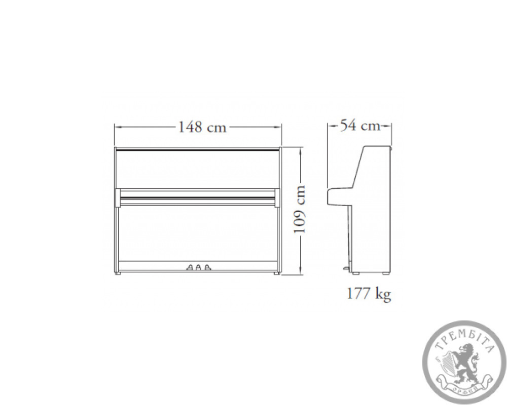 Піаніно  YAMAHA JU109 (Polished White)
