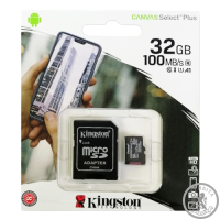 Карта памяти Kingston 32Gb, micro SD, Class 10, Canvas Select Plus