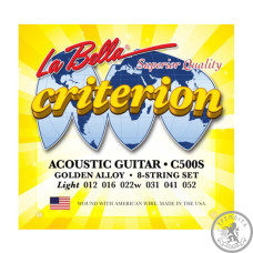 Струны для акустической гитары La Bella Criterion Golden Alloy 80/20 C500S, 12-52 Струны для акустической гитары La Bella Criterion Golden Alloy 80/20 C500S, 12-52