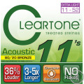Струны для акустической гитары CLEARTONE 7611 ACOUSTIC 80/20 BRONZE CUSTOM LIGHT (11-52)