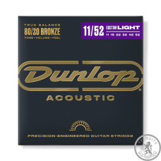 Струны для акустической гитары DUNLOP DAB1152 80/20 BRONZE MEDIUM LIGHT (11-52)