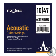 Струны для акустической гитары FZONE AT101 ACOUSTIC PHOSPHOR BRONZE (10-47) Струны для акустической гитары FZONE AT101 ACOUSTIC PHOSPHOR BRONZE (10-47)