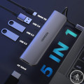 USB-хаб UGREEN CM136 5-in-1 USB Type-C to HDMI + 3xUSB 3.0 + PD