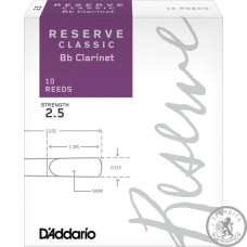 Тростини D`ADDARIO DCT1025 Reserve Classic Bb Clarinet #2.5 - 10 Box
