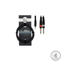 Y-образный кабель Alpha Audio Basic 190.125, 1 стереоджек 3,5мм - 2 моноджек 6,3мм