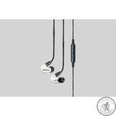 Shure SE215M+SPE-EFS високоякісні звукоізолюючі міні навушники, колір: білий Shure SE215M+SPE-EFS високоякісні звукоізолюючі міні навушники, колір: білий