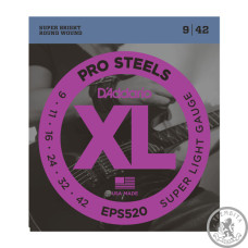 Струны для электрогитары D’ADDARIO EPS520 XL PROSTEELS SUPER LIGHT (09-42) Струны для электрогитары D’ADDARIO EPS520 XL PROSTEELS SUPER LIGHT (09-42)