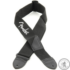 Ремень для гитары FENDER STRAP 2 BLACK WHITE LOGO Ремень для гитары FENDER STRAP 2 BLACK WHITE LOGO