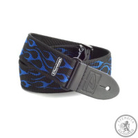 Ремень гитарный DUNLOP D38-11 FLAMBE Blue