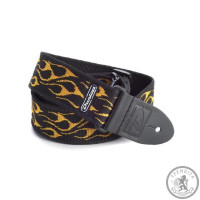 Ремень гитарный DUNLOP D38-11 FLAMBE OrangeYellow
