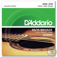 Струни для Акустичної Гітари D’ADDARIO EZ890 85/15 BRONZE SUPER LIGHT (09-45)