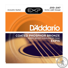 Струны для акустической гитары D'ADDARIO EXP15 EXP COATED PHOSPHOR BRONZE EXTRA LIGHT (10-47) Струны для акустической гитары D'ADDARIO EXP15 EXP COATED PHOSPHOR BRONZE EXTRA LIGHT (10-47)