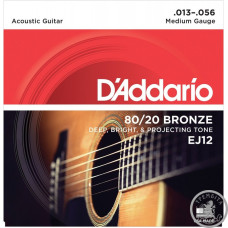 Струны для Акустической гитары D’ADDARIO EJ12 80/20 BRONZE MEDIUM (13-56) Струны для Акустической гитары D’ADDARIO EJ12 80/20 BRONZE MEDIUM (13-56)