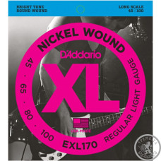 Струны для бас-гитары D’ADDARIO EXL170 XL NICKEL WOUND BASS REGULAR LIGHT (45-100) Струны для бас-гитары D’ADDARIO EXL170 XL NICKEL WOUND BASS REGULAR LIGHT (45-100)