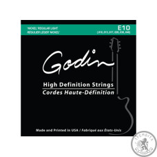 Струны для электрогитары GODIN 008964 E-10 - Strings Electric Guitar 010 Струны для электрогитары GODIN 008964 E-10 - Strings Electric Guitar 010