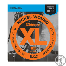 Струны для электрогитары D`ADDARIO EJ22 XL JAZZ MEDIUM 13-56 Струны для электрогитары D`ADDARIO EJ22 XL JAZZ MEDIUM 13-56